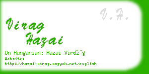 virag hazai business card